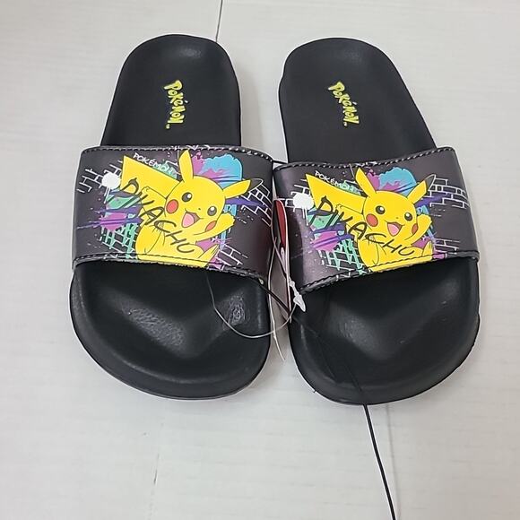 Pikachu Classic Pokemon Slides Unisex Kids Size 13 NWT - Picture 4 of 8
